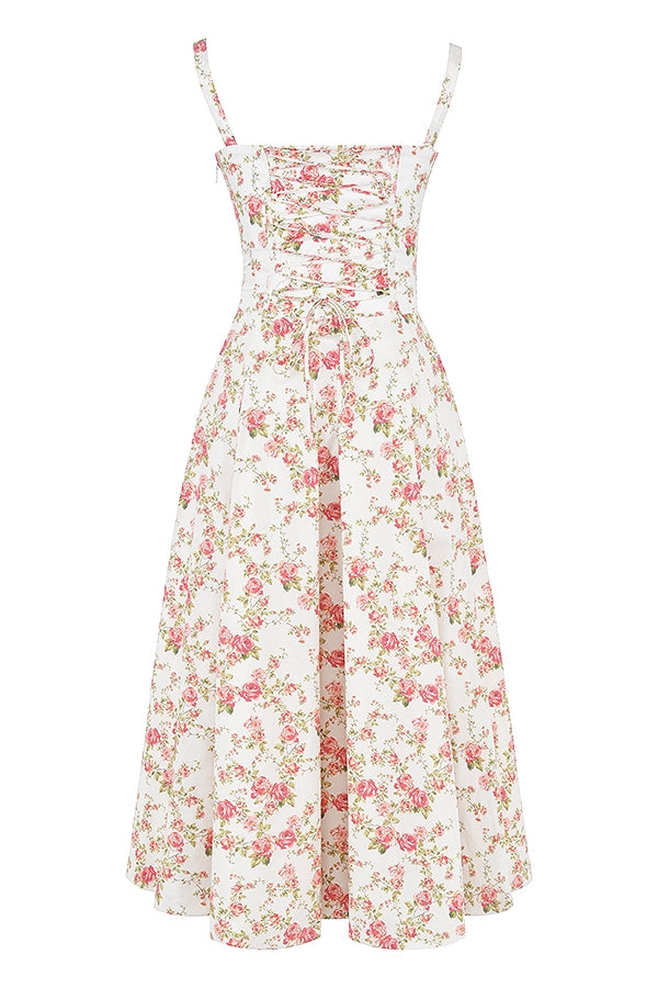 Carmen Rose Print Bustier Sundress®