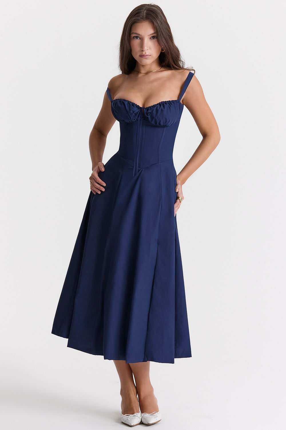 🎁 French Navy Bustier Sundress (100% off)