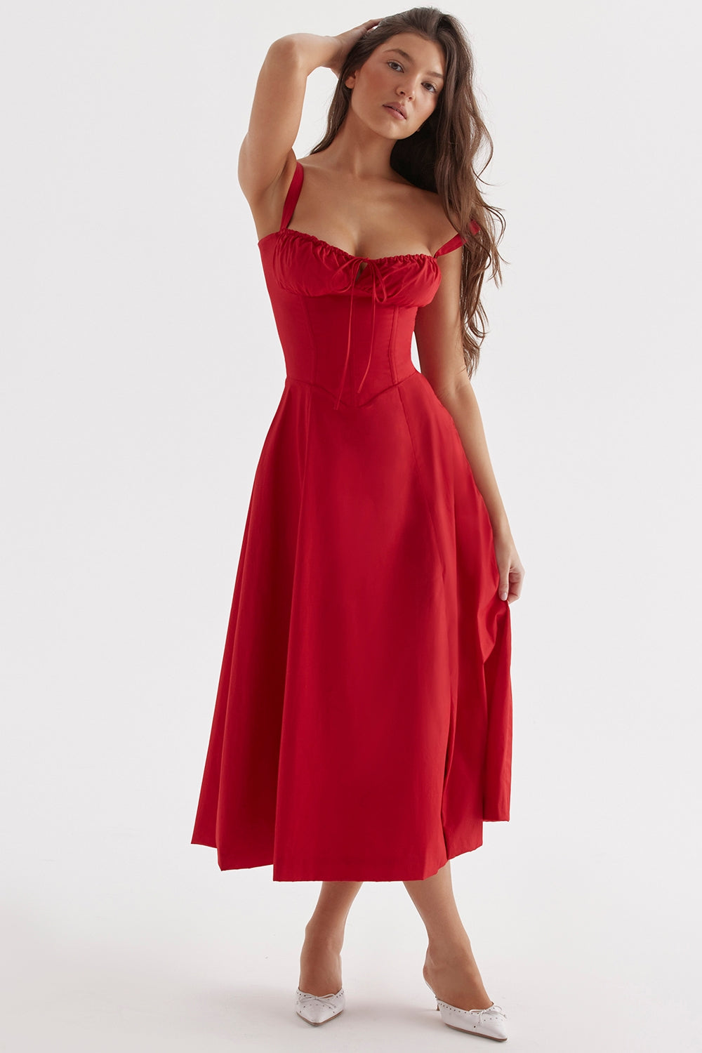 🎁 Red Rose Bustier Sundress (100% off)