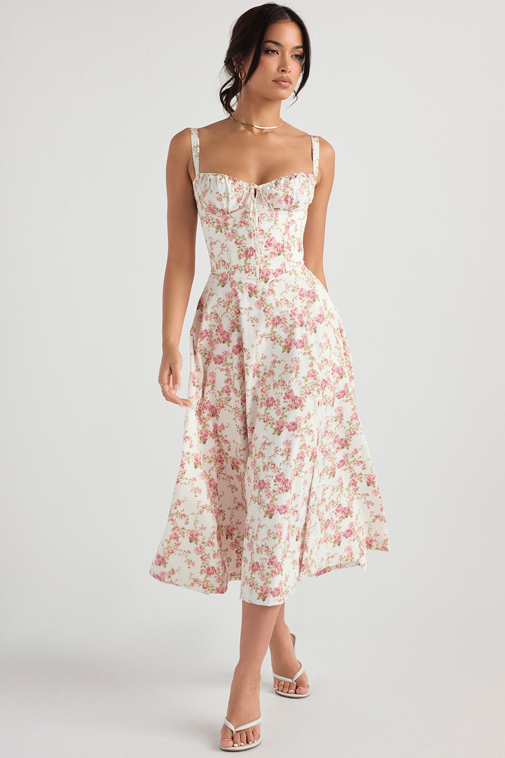 🎁 Rose Print Bustier Sundress (100% off)