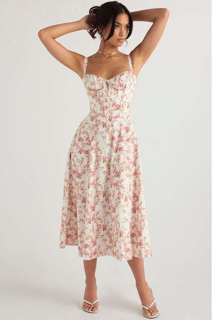 Carmen Rose Print Bustier Sundress®