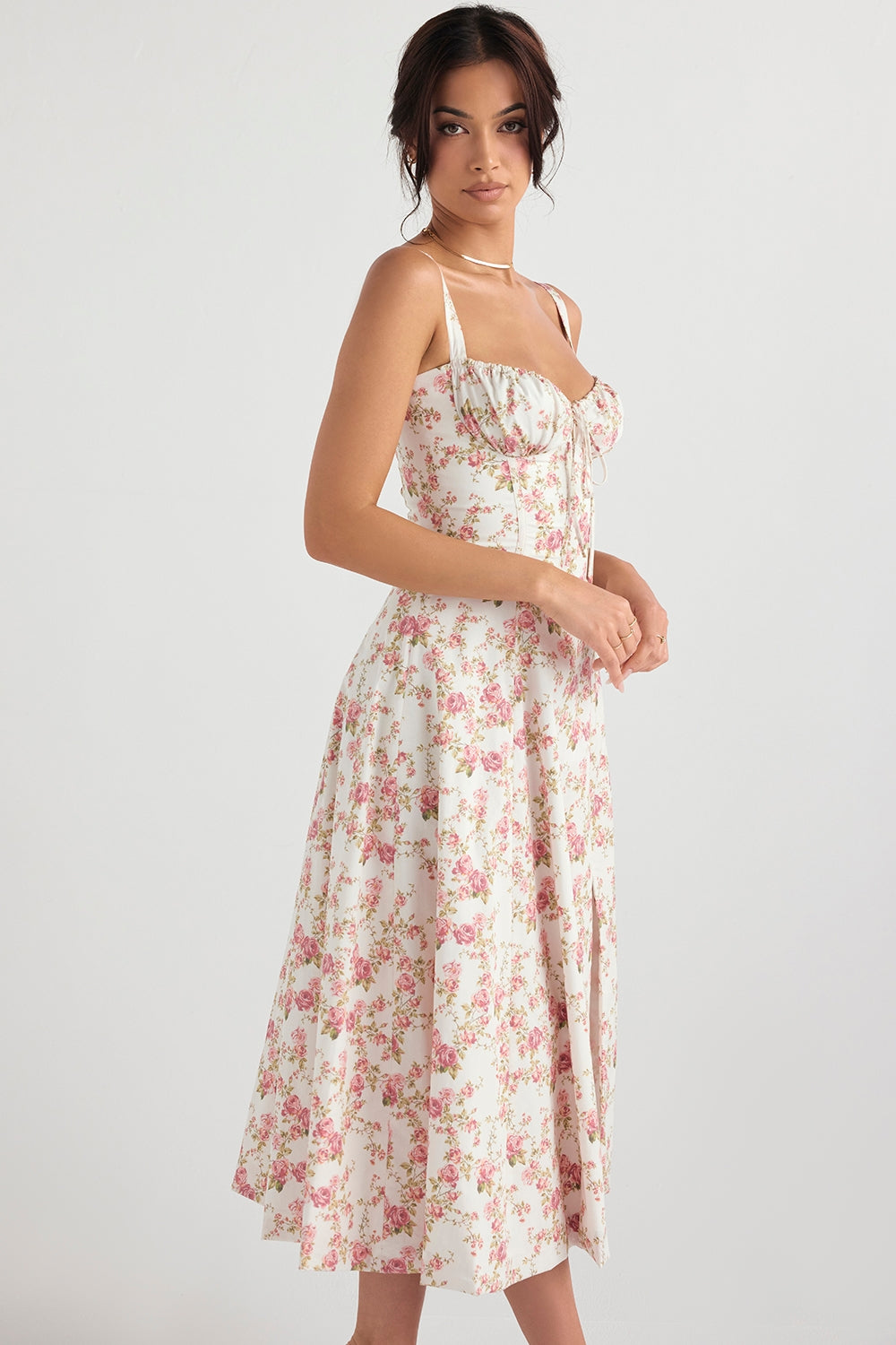 Carmen Rose Print Bustier Sundress®