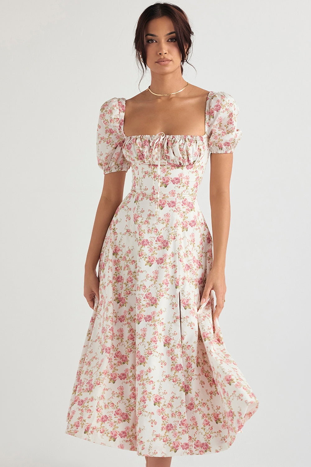 Carmen Rose Print Bustier Sundress®