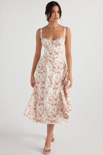 Carmen Rose Print Bustier Sundress®